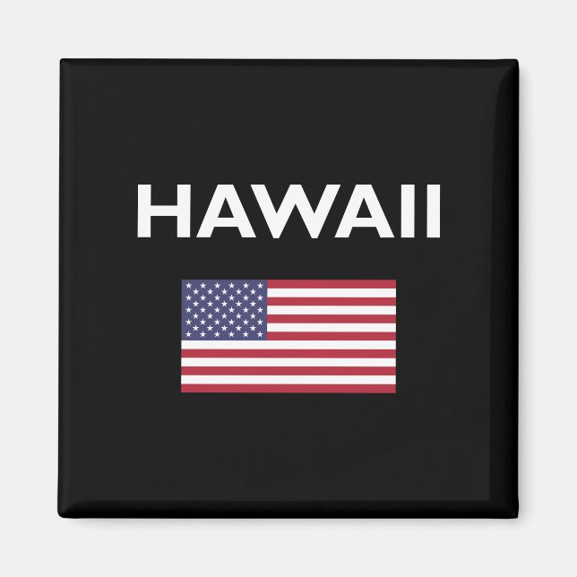 Íman Hawaii EUA American Flag Dark Color (Frente)
