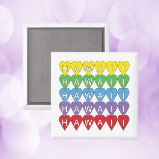 Íman Hawaii Hearts Rainbow