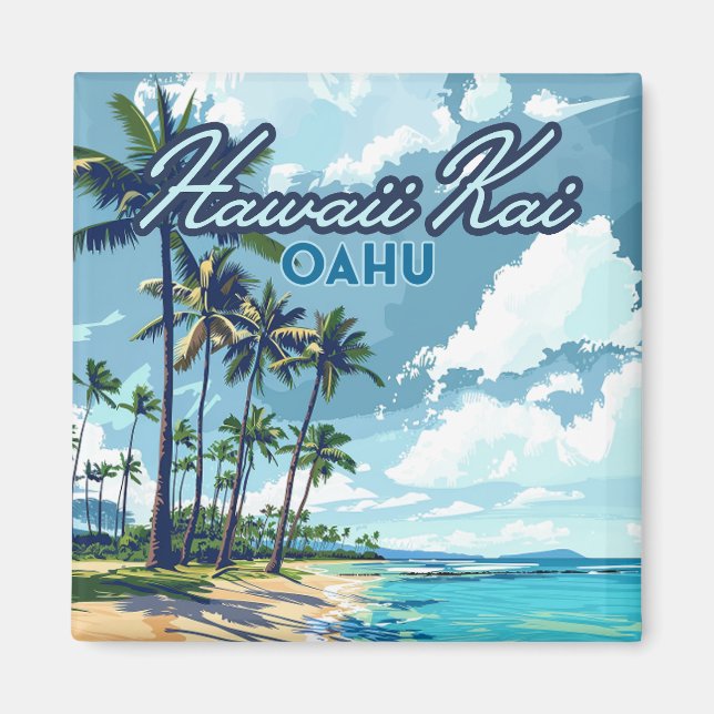 Íman Hawaii Kai Honolulu Oahu Hawaii Retro (Frente)