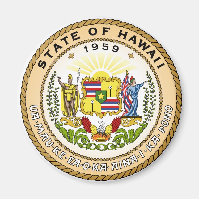 Íman Hawaii State Seal (Frente)