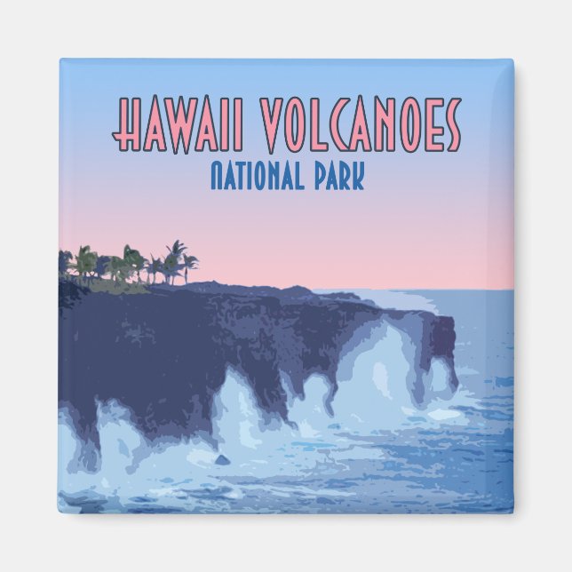 Íman Hawaii Volcanoos National Park Vintage (Frente)