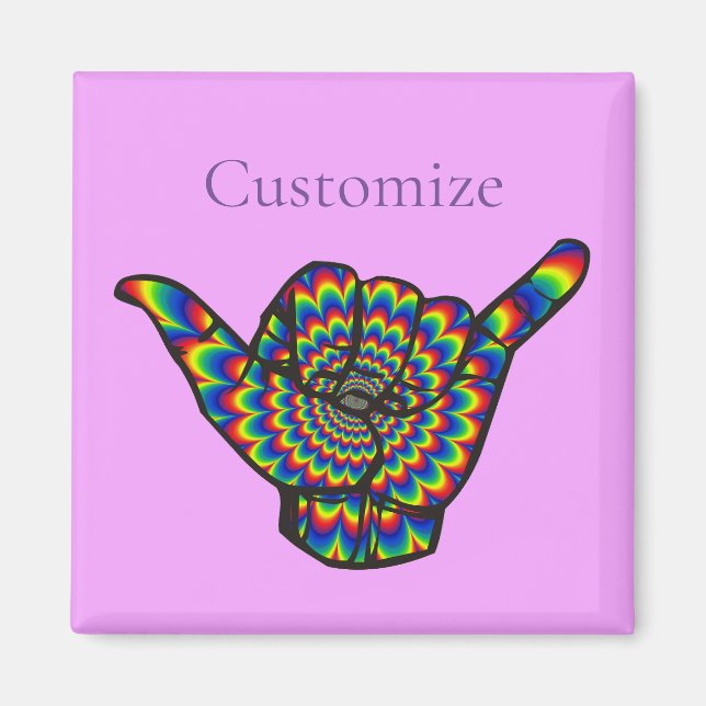 Íman Hawaiian Shaka Psychedelic Thunder_Cove (Frente)