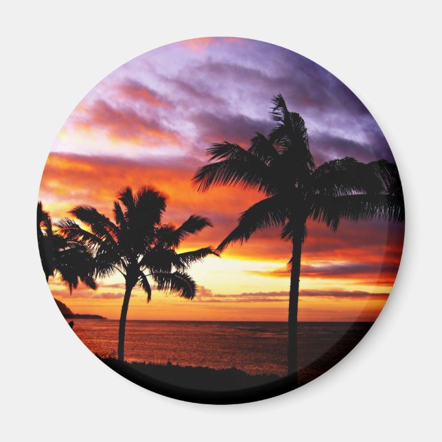 Íman Hawaiian Sunset Magnet (Frente)