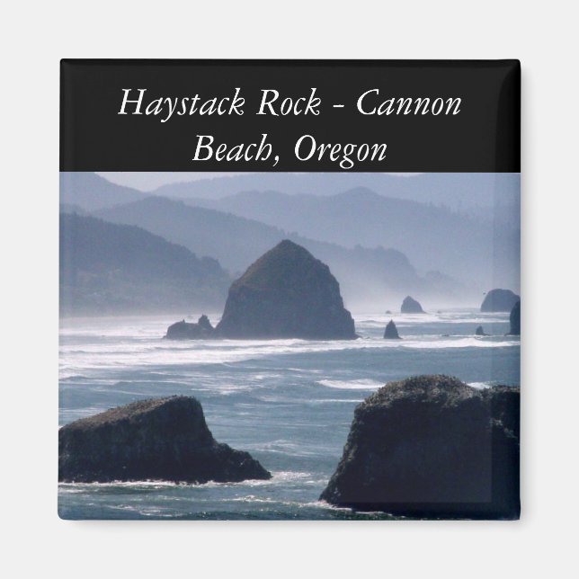 Íman Haystack Rock - Imagem do Oregon em Cannon Beach (Frente)