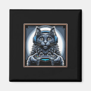 Íman Headphone Jogo de Vídeo Nebelung Gato Jogos