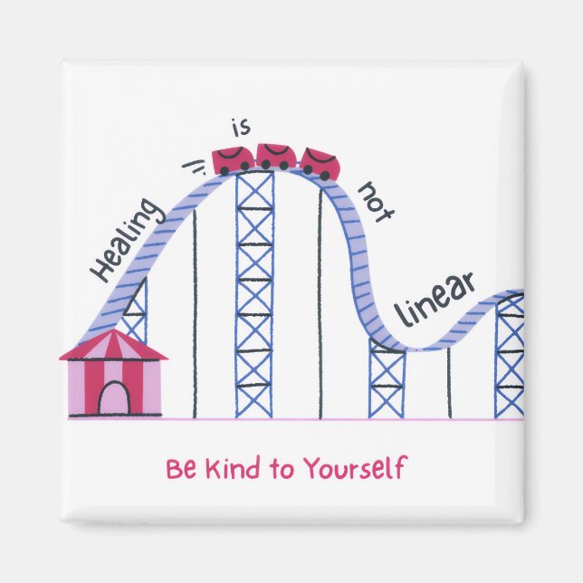 Íman 'Healing Isn't Linear' Cute Rollercoaster Magnet (Frente)