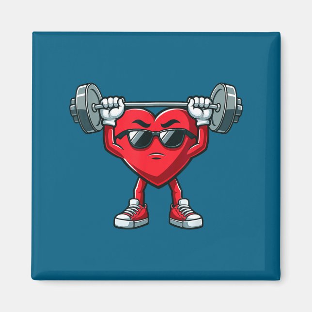 Íman Healthy Heart Heart Disease Awareness Weightliftin (Frente)