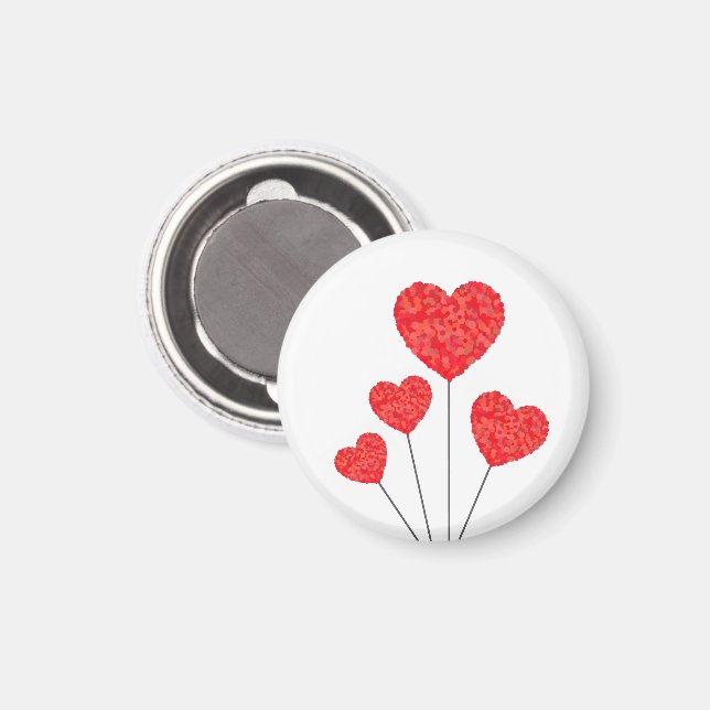 Íman Heart Balloons Illustration Design (Front/Back)