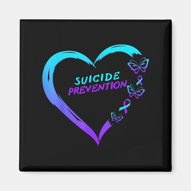 Íman Heart Butterfly Suicide Prevention Awareness  (Frente)