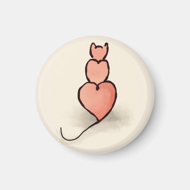 Íman Heart Cat (Frente)