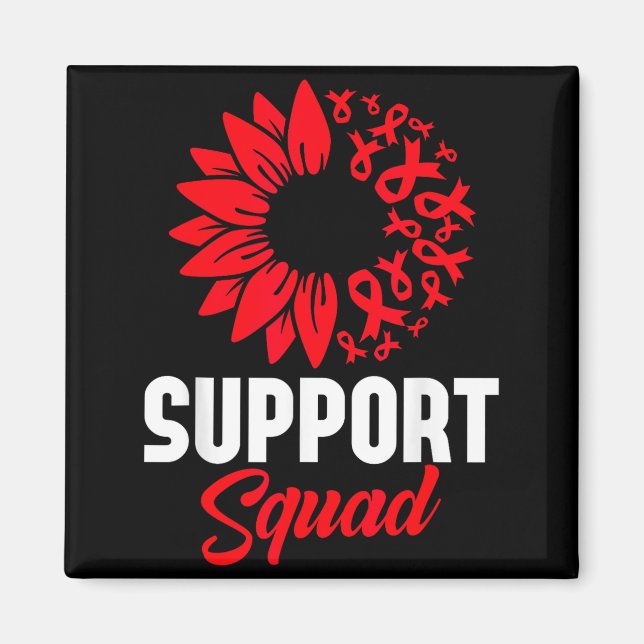 Íman Heart Disease Awareness Support Squad Stroke Blood (Frente)
