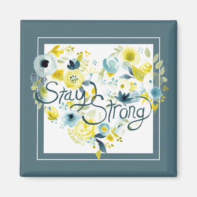 Íman Heart Floral I (Frente)