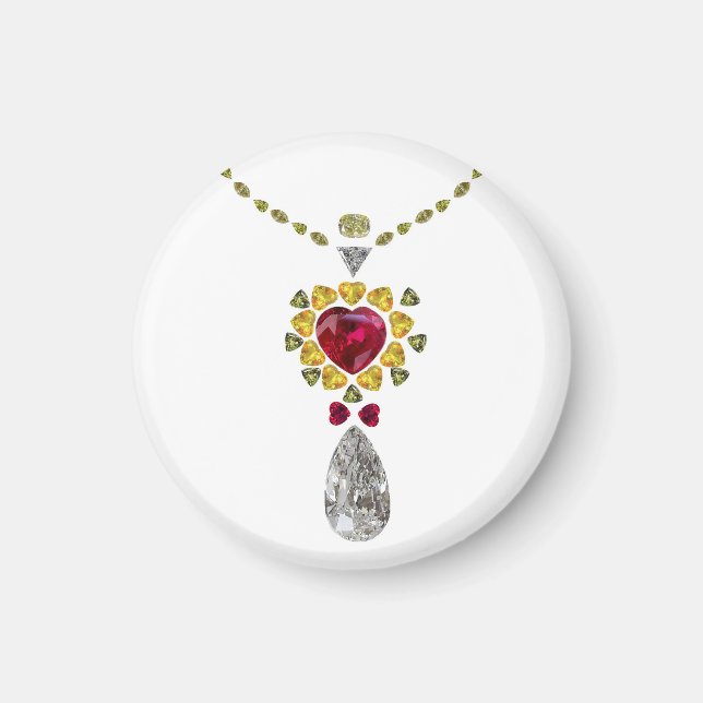 Íman Heart Gemstone Art (Frente)