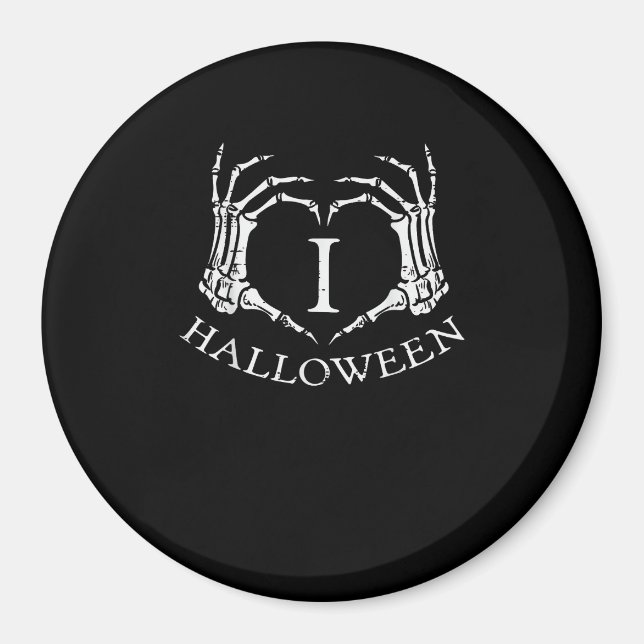 Íman Heart Halloween Skeleton Figurume Men Mulheres Ki (Frente)