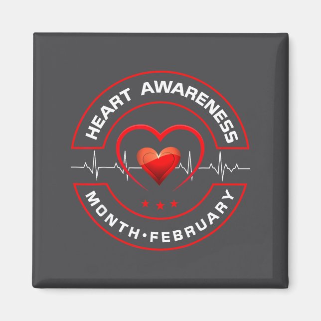 Íman Heart Health Month February American Heart Health  (Frente)