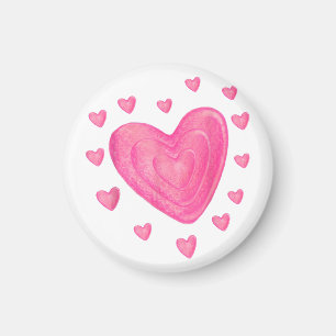 Íman Hearts T Shirt Kids School Dias de os namorados Gi