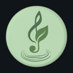 Íman Heather Niemi Savage Logo Magnet<br><div class="desc">Support a composer by buying merch! Show off your love of music with a magnet displaying my logo on a mint green background. My treble clef with a leaf logo in a dark sage green represents my work as both a musician and an herbalist. The 5 ripples represent the 5...</div>
