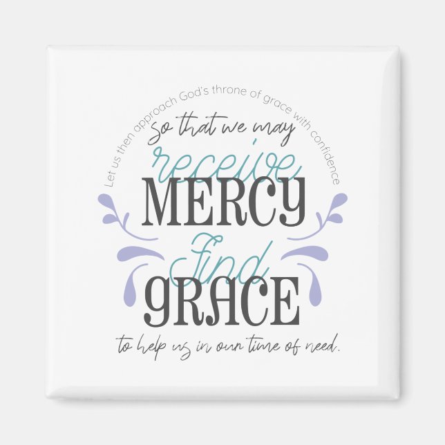 Íman Hebraico 4:16 aspas (Frente)