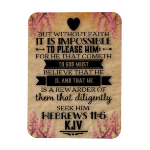 Íman Hebreus 11:6 KJV Versículo da Bíblia
