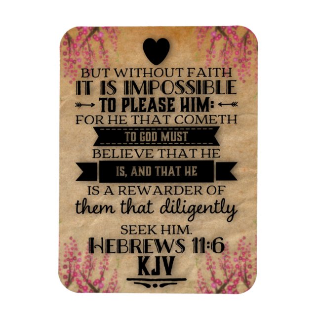 Íman Hebreus 11:6 KJV Versículo da Bíblia  (Vertical)