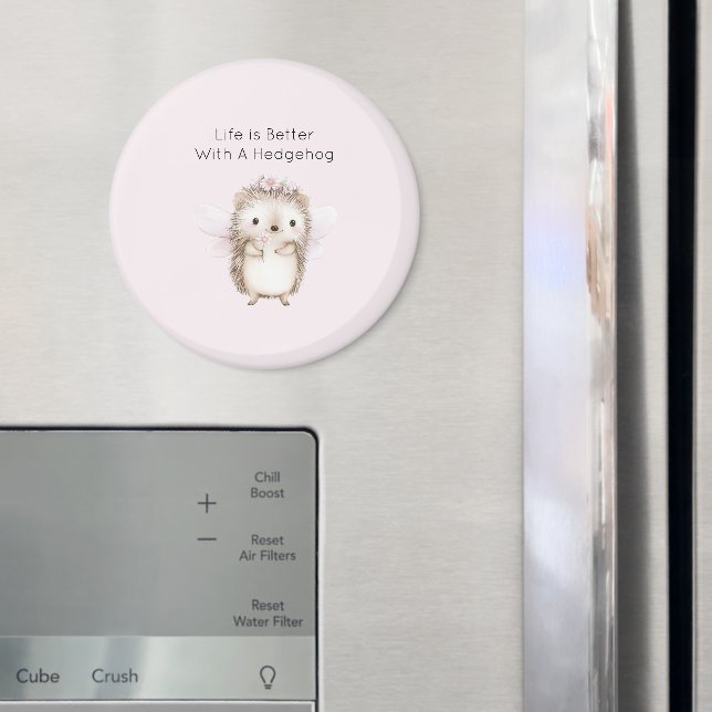 Íman Hedgehog Fairy with Flowers (In Situ (Fridge))