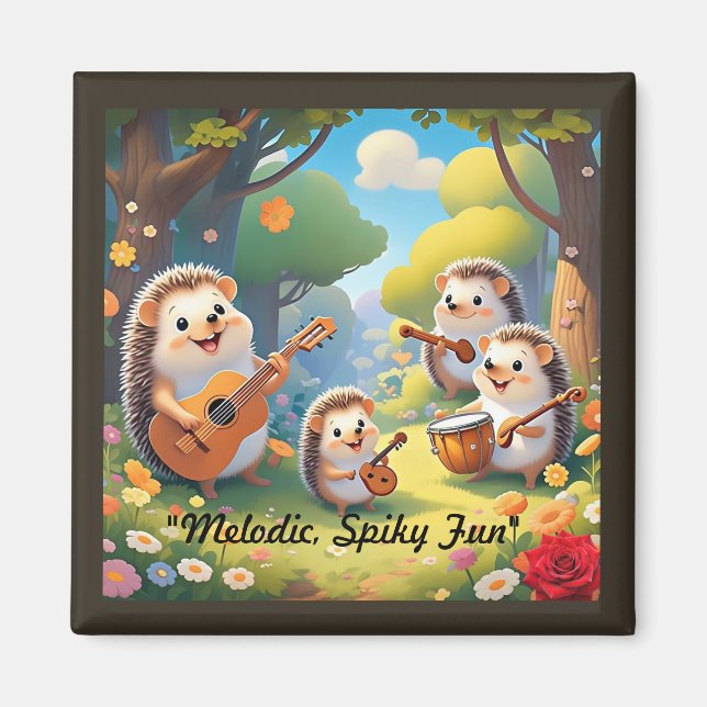 Íman "Hedgehog Rhythm Crew" (Frente)