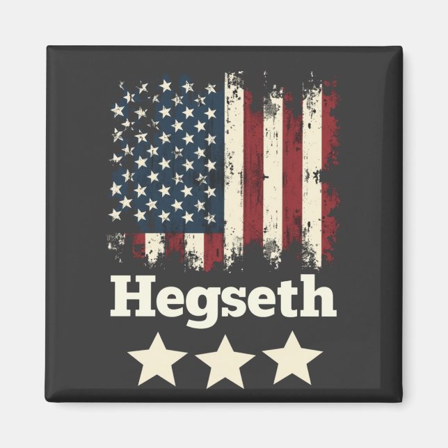 Íman Hegseth Trump Administração American Flag (Frente)