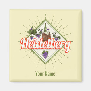 Íman Heidelberg am Neckar Alemanha Retro Wine Vintage