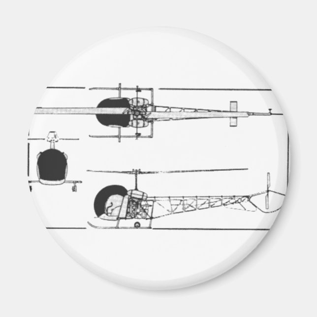 Íman Helicóptero Bell 47 (Frente)