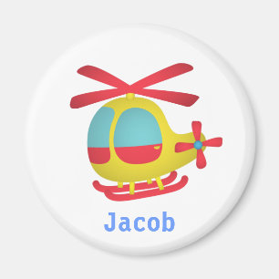 Íman Helicóptero bonito e colorido para miúdos