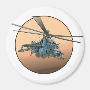 Íman helicóptero de animação