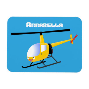 Íman Helicóptero de animação amarelo giro
