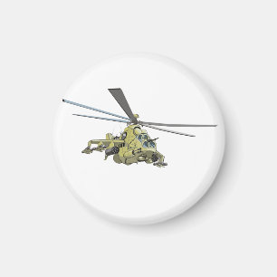 Íman Helicóptero de desenho "Hind"