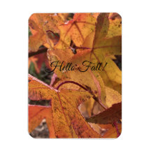"Hello Fall!" Refrigerator Magnet