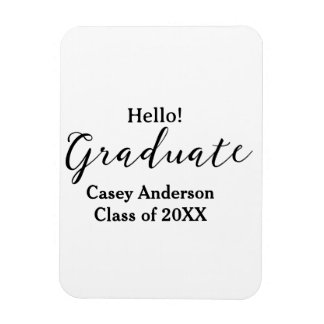 Íman Hello graduate class of 20XX name congrats stylish