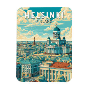 Íman Helsinki Finlândia Viagem Arte Vintage
