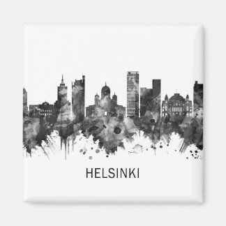 Íman Helsínquia Finlândia Skyline BW