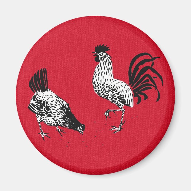 Íman Hen e Rooster (Frente)
