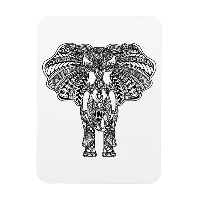 Íman Henna Mehndi Decorou o Elefante Indiano (Vertical)