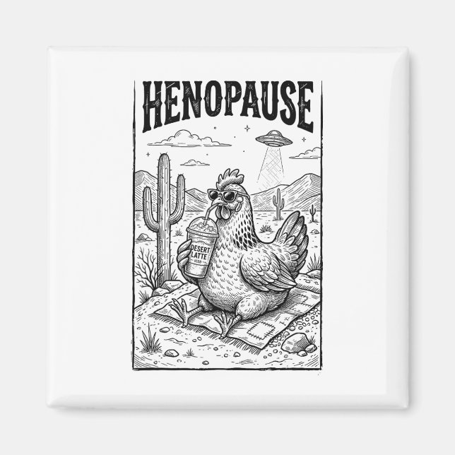 Íman Henopause Café Gelado Frango Engraçado Deserto Ali (Frente)