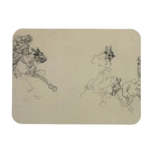 Íman Henri de Toulouse-Lautrec   Etude de Chevaux (rect