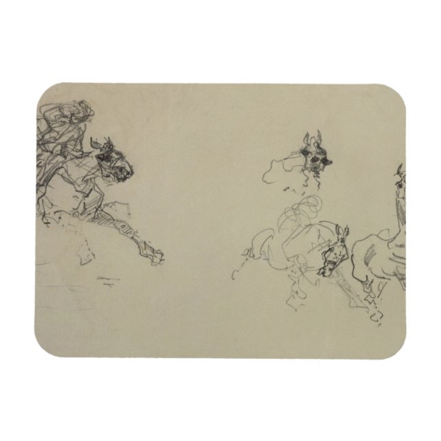Íman Henri de Toulouse-Lautrec | Etude de Chevaux (reto (Horizontal)