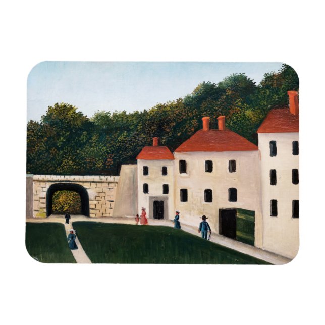 Íman Henri Rousseau - Caminhantes num Parque (Horizontal)