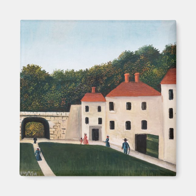 Íman Henri Rousseau - Caminhantes num Parque (Frente)