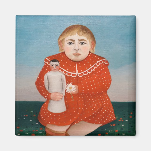 Íman Henri Rousseau - Criança com uma Doll (Frente)