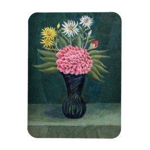 Íman Henri Rousseau - Dália e Margaridas num Vaso