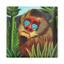 Henri Rousseau Mandrill Na Arte Da Vintagem Da Sel
