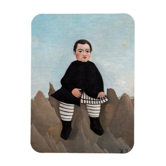 Íman Henri Rousseau - Menino nas Rochas (Vertical)