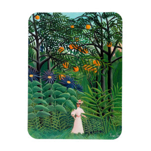 Íman Henri Rousseau - Mulher caminhando em uma Floresta