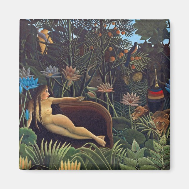 Íman Henri Rousseau O Sonho - Mulher da Selva com Anima (Frente)